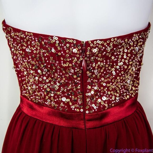 NEW Altar'd State red sequin maxi‎ formal dress, size S - Picture 9 of 15